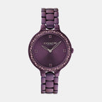 Coach Round Purple Analog watch