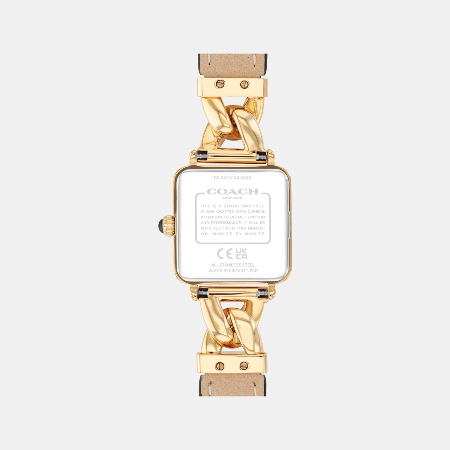 Cass Women Quartz Black Dial Analog Calf Watch 14504356