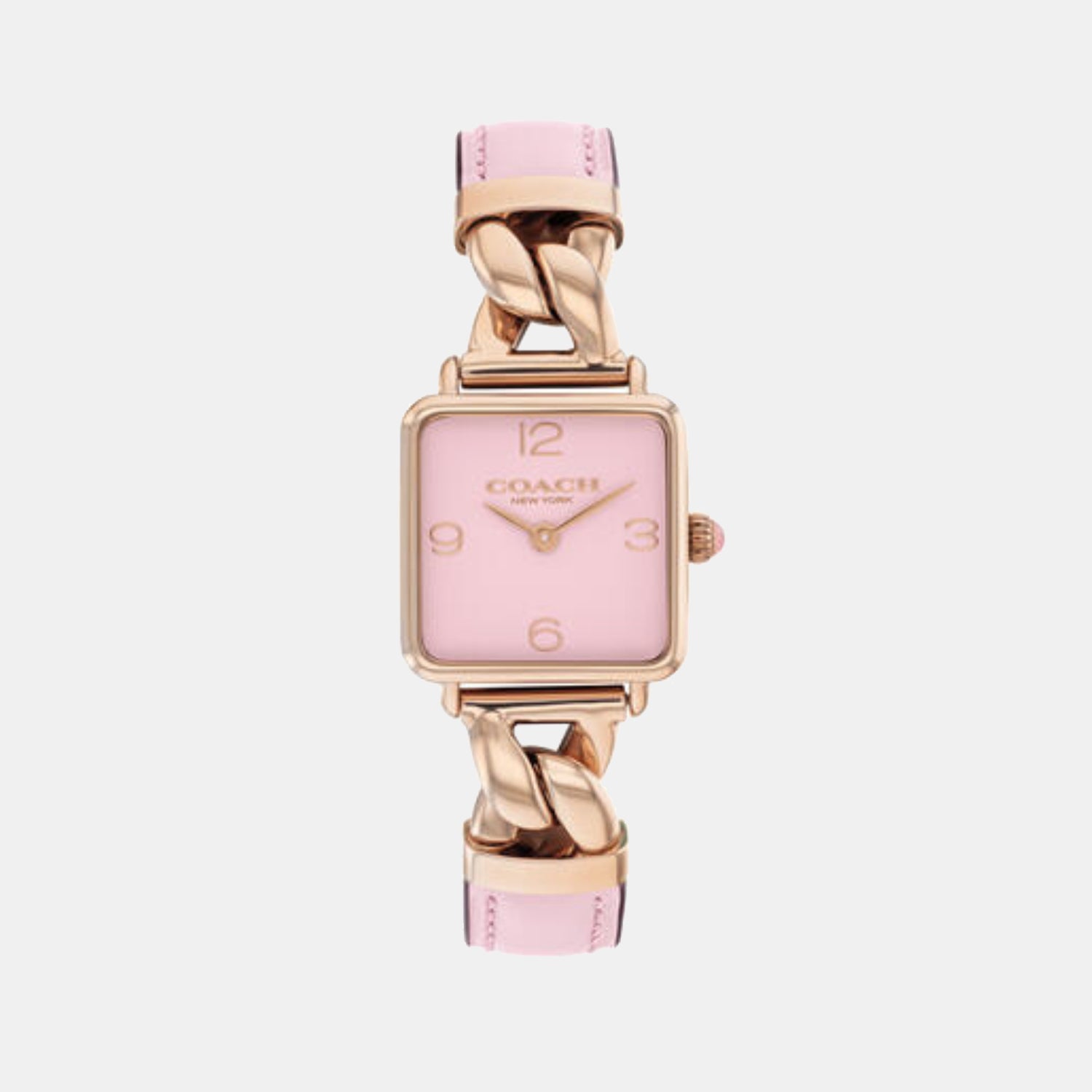 Cass Women Quartz Blush Dial Analog Calf Watch 14504357