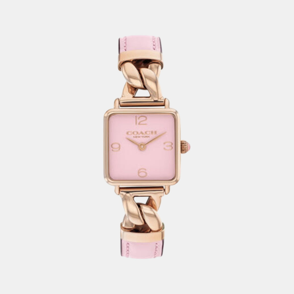 Cass Women Quartz Pink Dial Analog Leather Watch 14504357