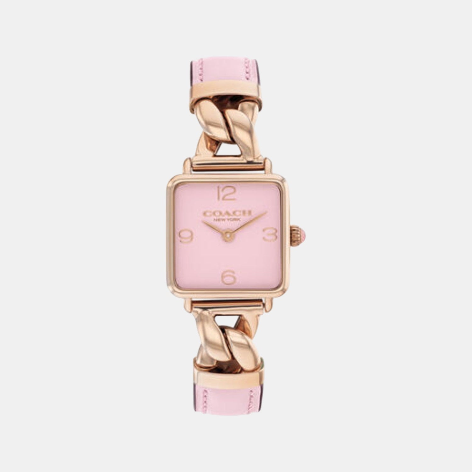 Cass Women Quartz Blush Dial Analog Calf Watch 14504357