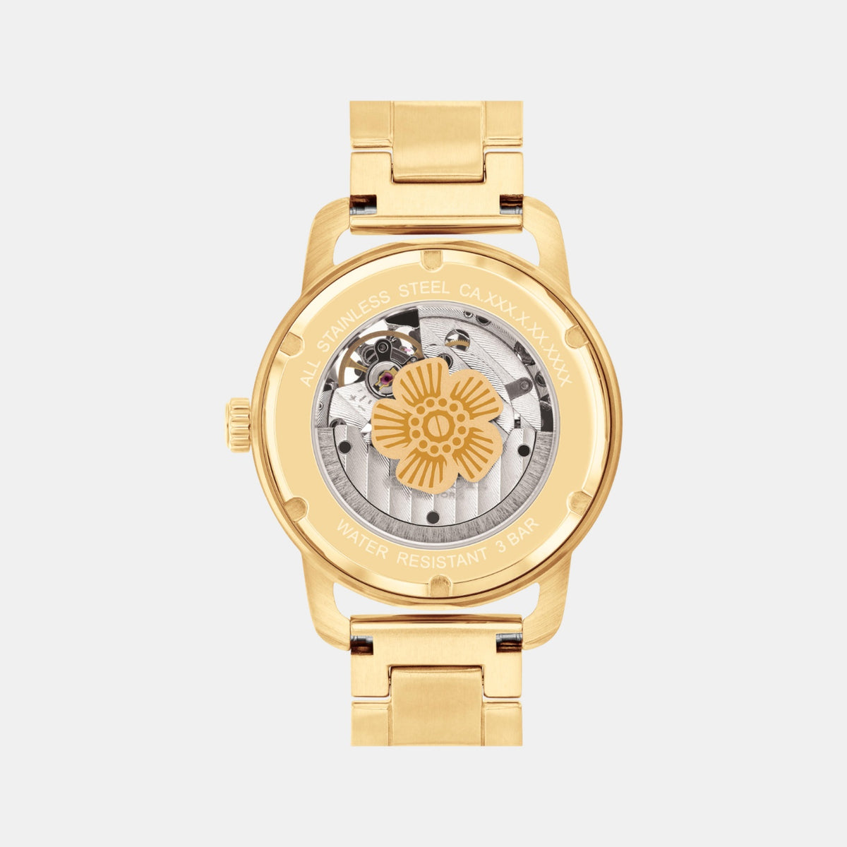 Cruiser Women Automatic Gold Dial Analog Stainless Steel Watch 14504368