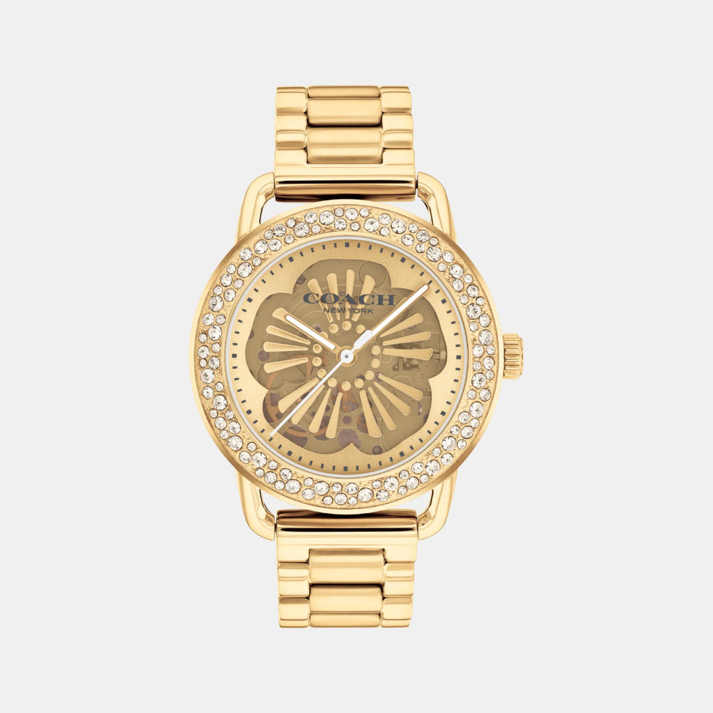 Cruiser Women Automatic Gold Dial Analog Stainless Steel Watch 14504368