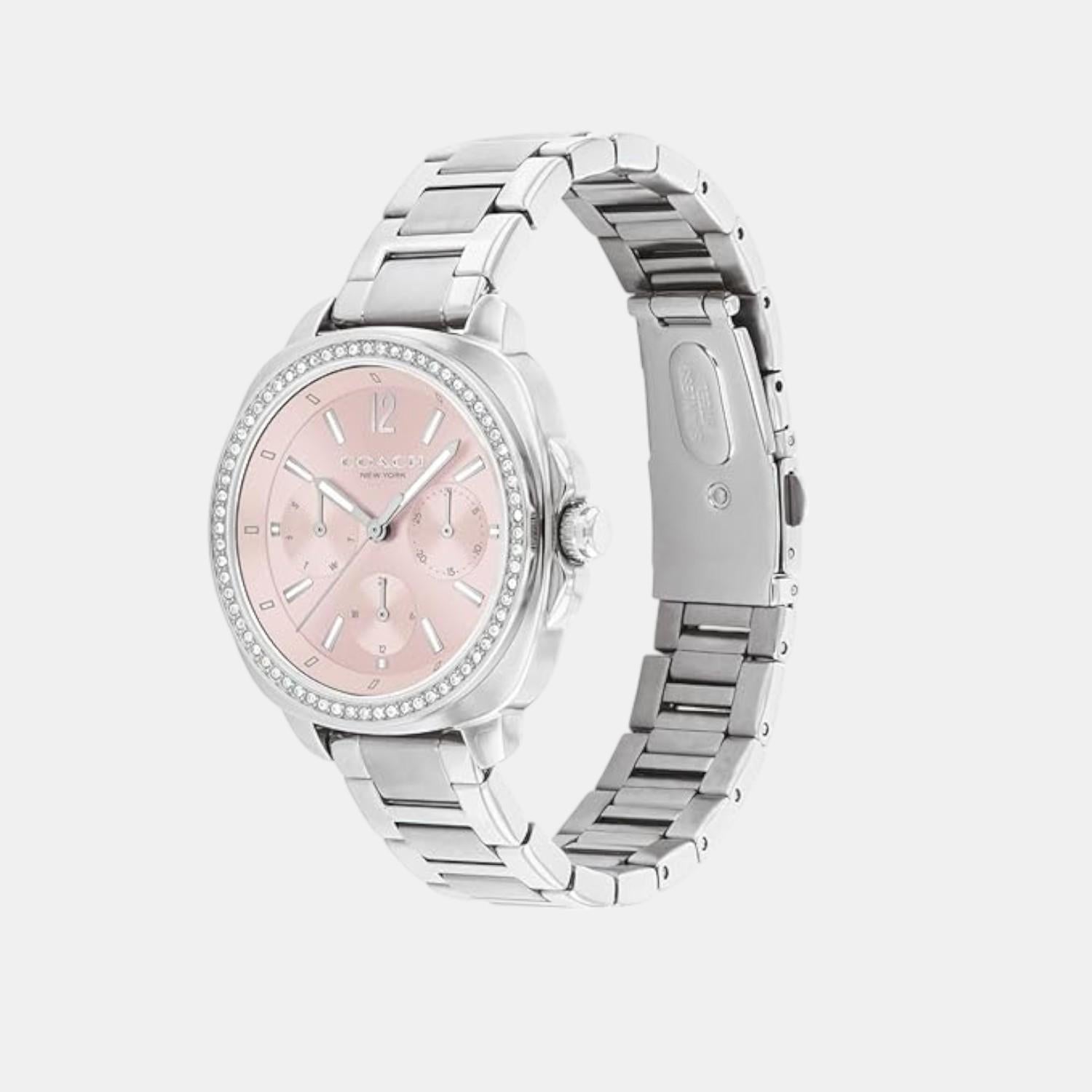 Kitt Women Quartz Blush Dial Multi-Function Stainless Steel Watch 14504392