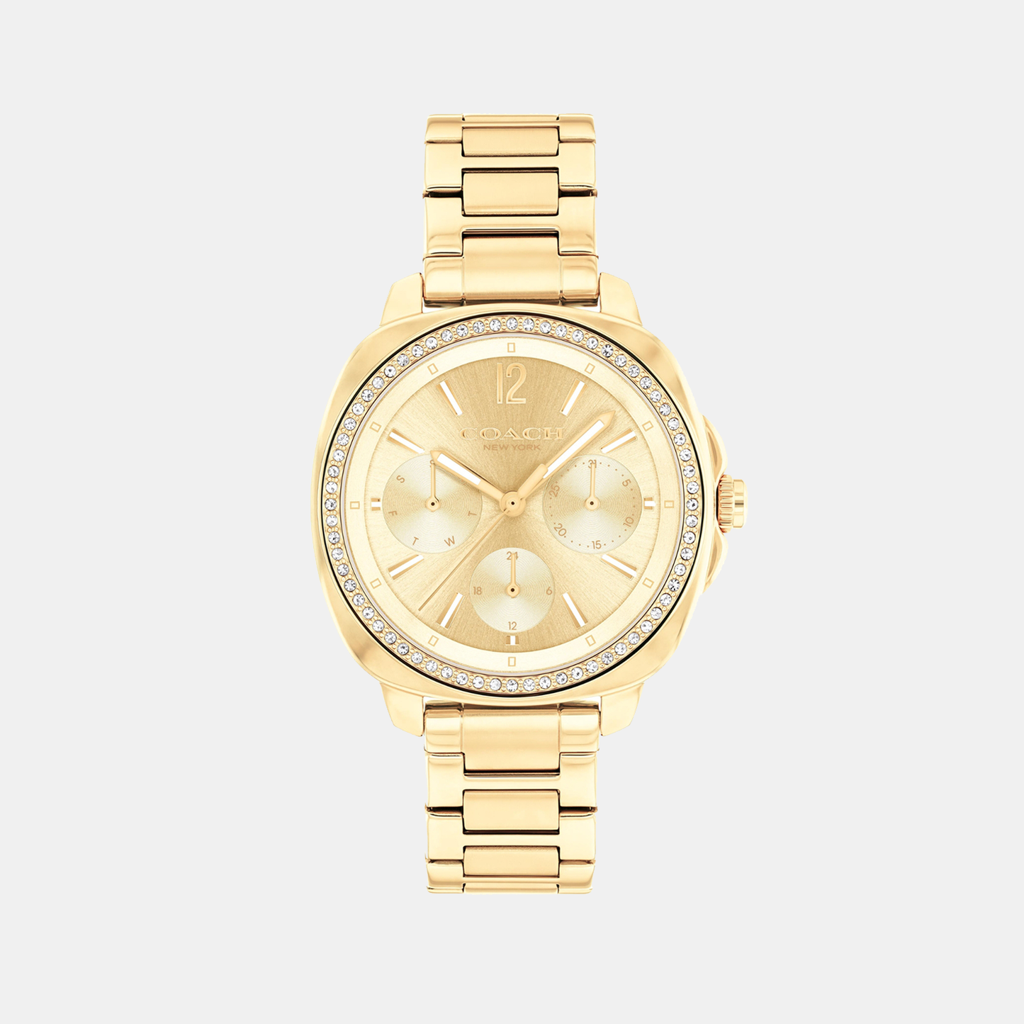 Kitt Women Quartz Gold Dial Multi-Function Stainless Steel Watch 14504393