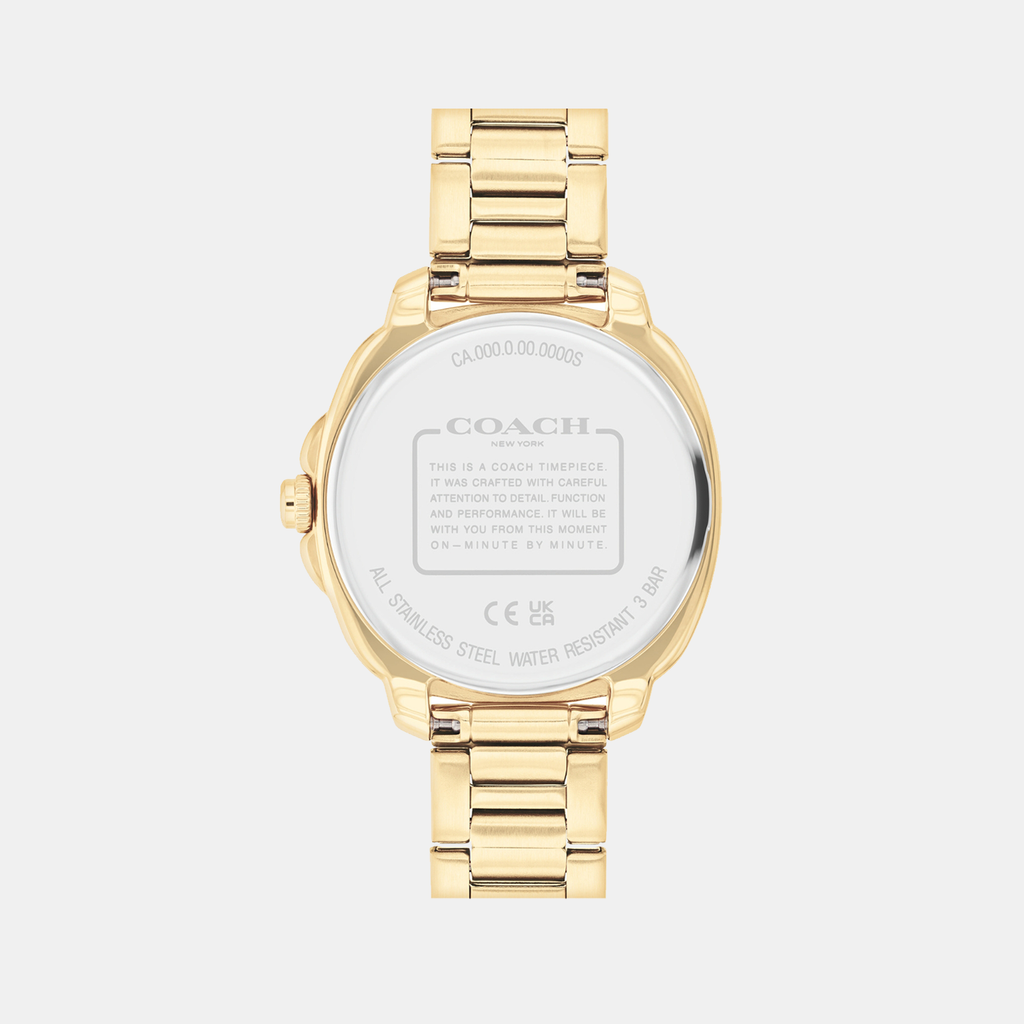 Coach Women Tonneau Gold watch