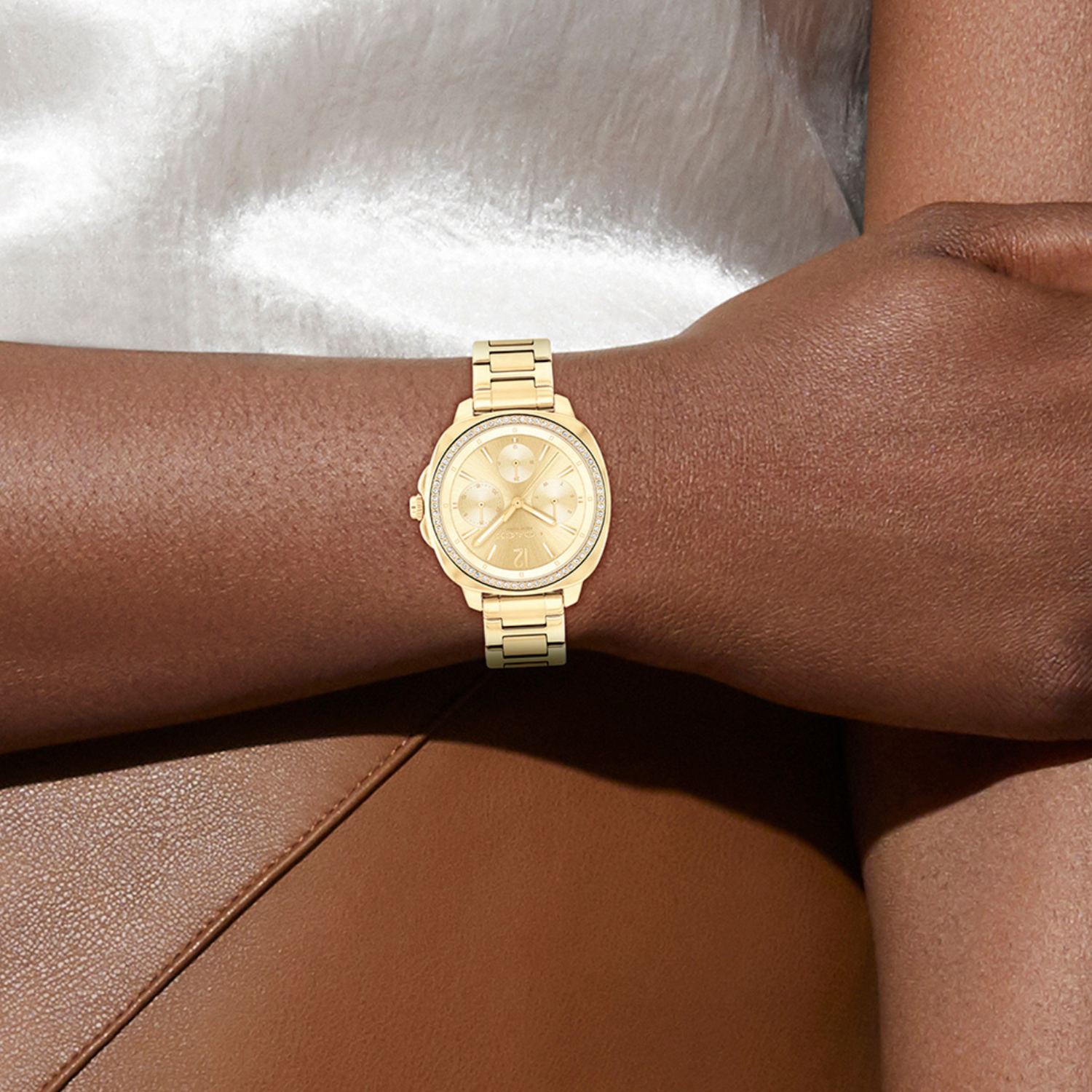 Coach Stainless Steel Tonneau watch