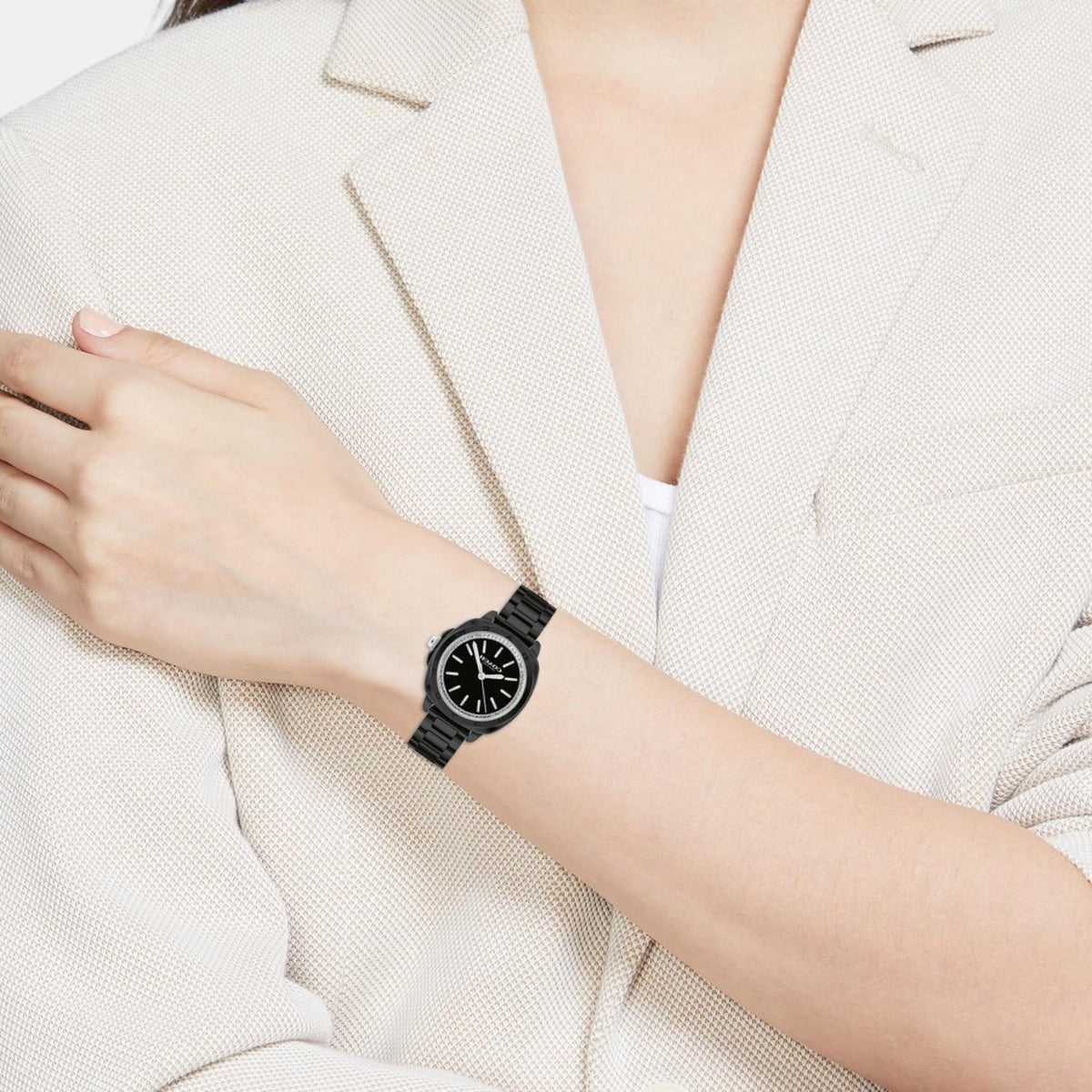 Kitt Women Quartz Black Dial Analog Ceramic Watch 14504406