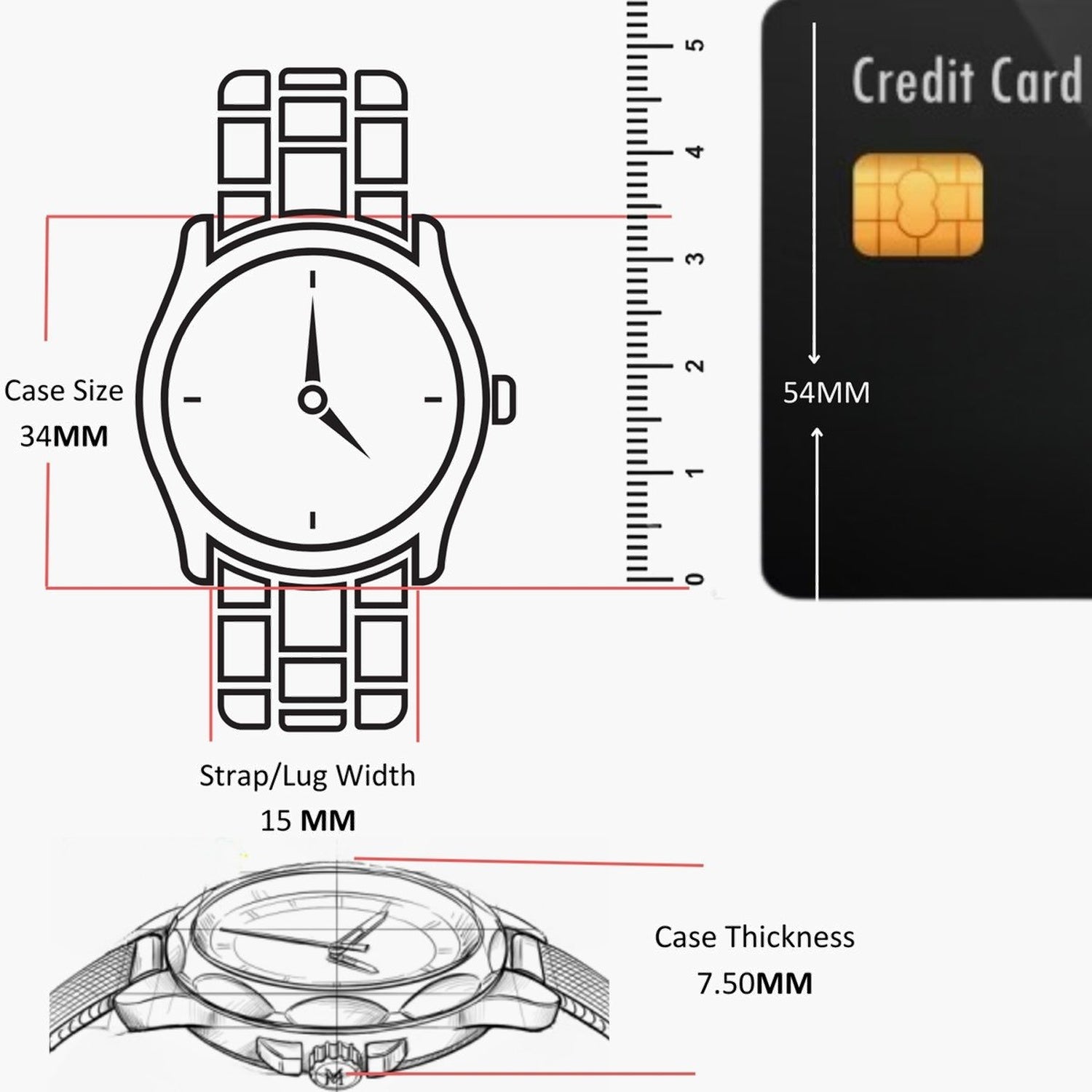 Watch Case Diameter Dial Size For Small Wrist Case Diameter How To