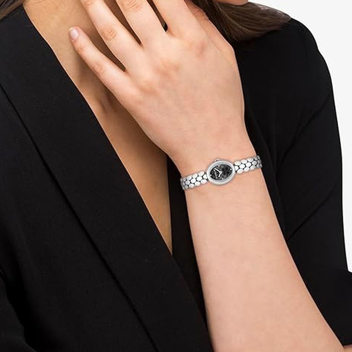 Sammy Women Quartz Black Dial Analog Stainless Steel Watch 14504420