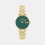 Coach Round Green Analog watch