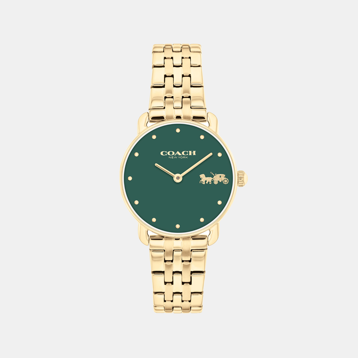 Coach Round Green Analog watch