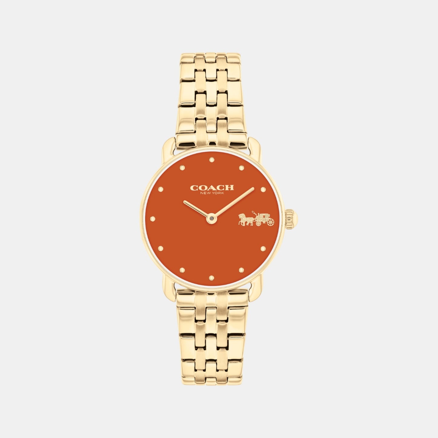 Elliot Women Quartz Orange Dial Analog Stainless Steel Watch 14504446