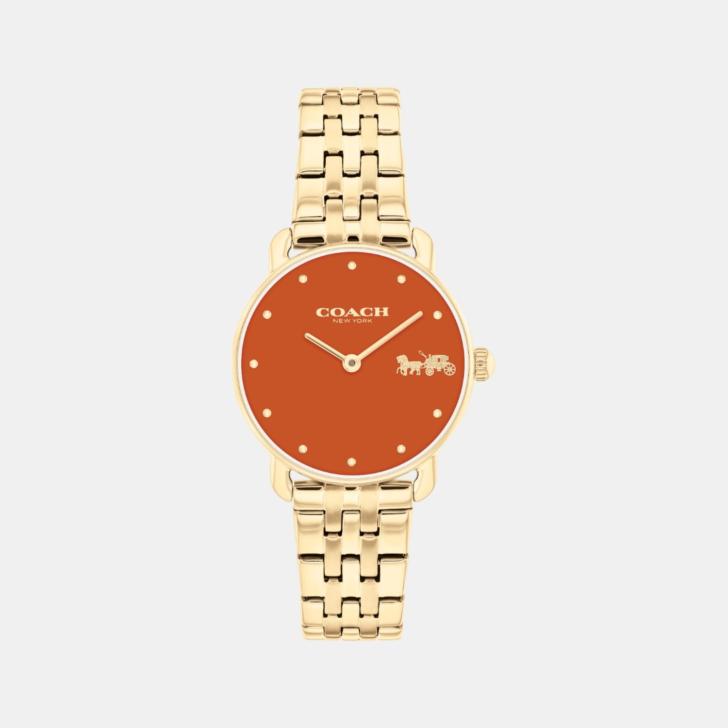 Elliot Women Quartz Orange Dial Analog Stainless Steel Watch 14504446