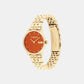 Elliot Women Quartz Orange Dial Analog Stainless Steel Watch 14504446