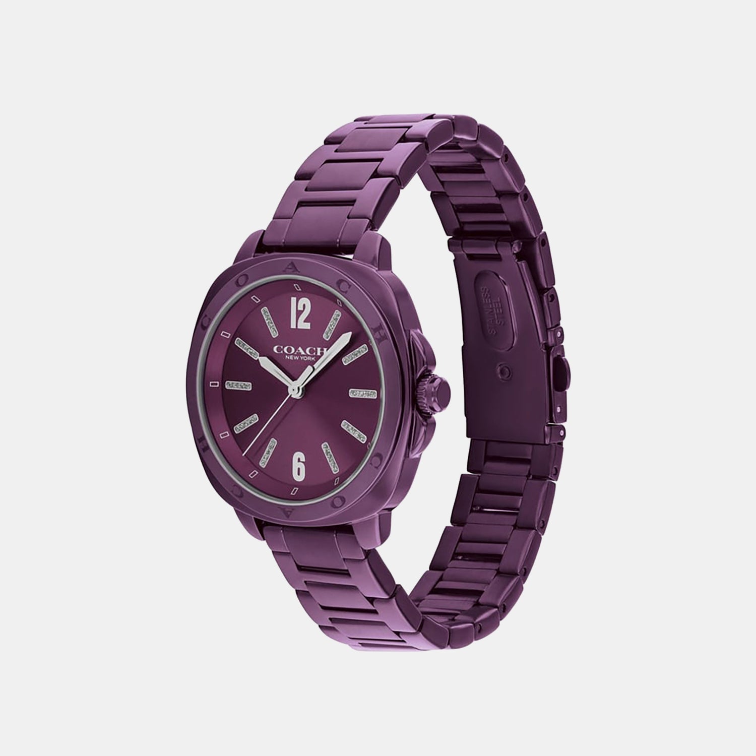 Kitt Women Quartz Purple Dial Analog Stainless Steel Watch 14504466
