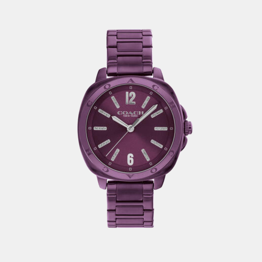 Kitt Women Quartz Purple Dial Analog Stainless Steel Watch 14504466