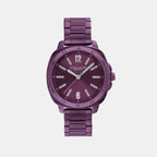 Kitt Women Quartz Purple Dial Analog Stainless Steel Watch 14504466