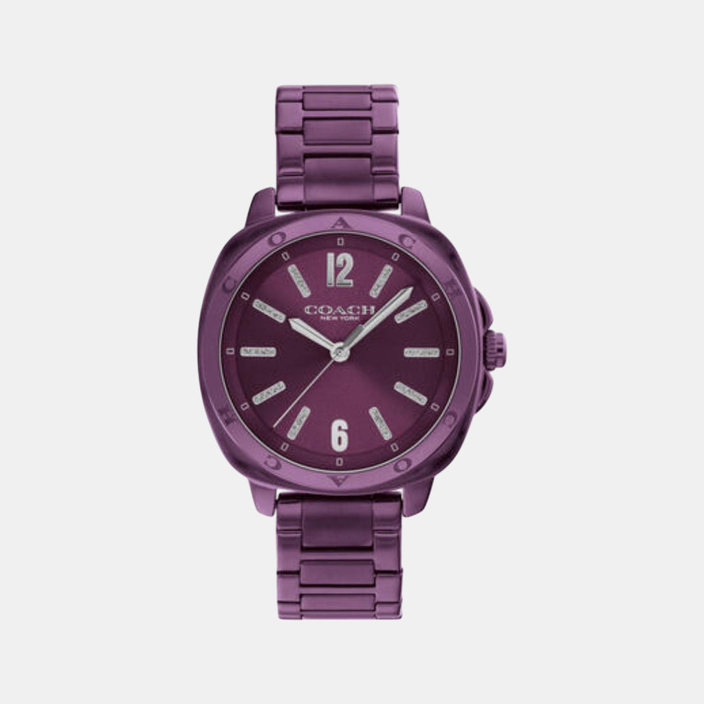 Kitt Women Quartz Purple Dial Analog Stainless Steel Watch 14504466
