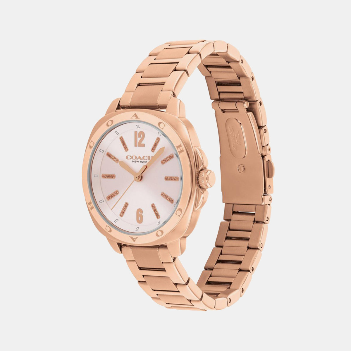 Kitt Women Quartz Pink Dial Analog Stainless Steel Watch 14504467