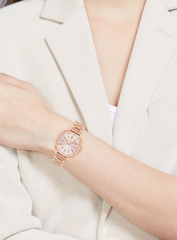 Kitt Women Quartz Pink Dial Analog Ceramic Watch 14504467