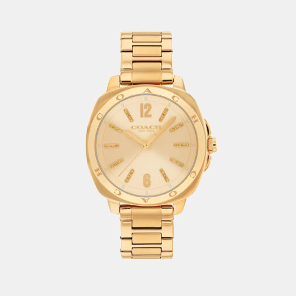 Kitt Women Quartz Champagne Dial Analog Stainless Steel Watch 14504468