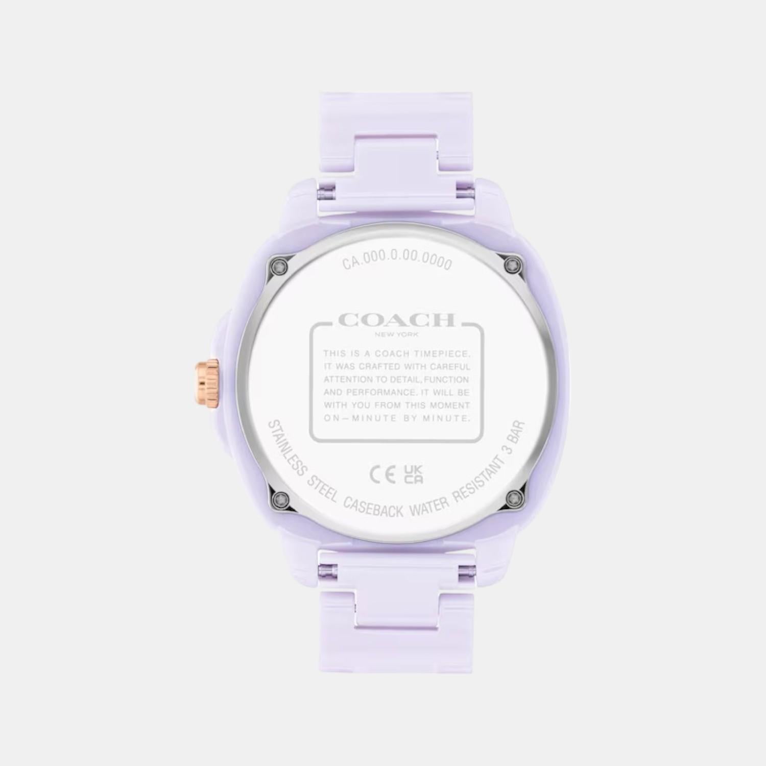 Kitt Women Quartz Lavender Dial Analog Ceramic Watch 14504481
