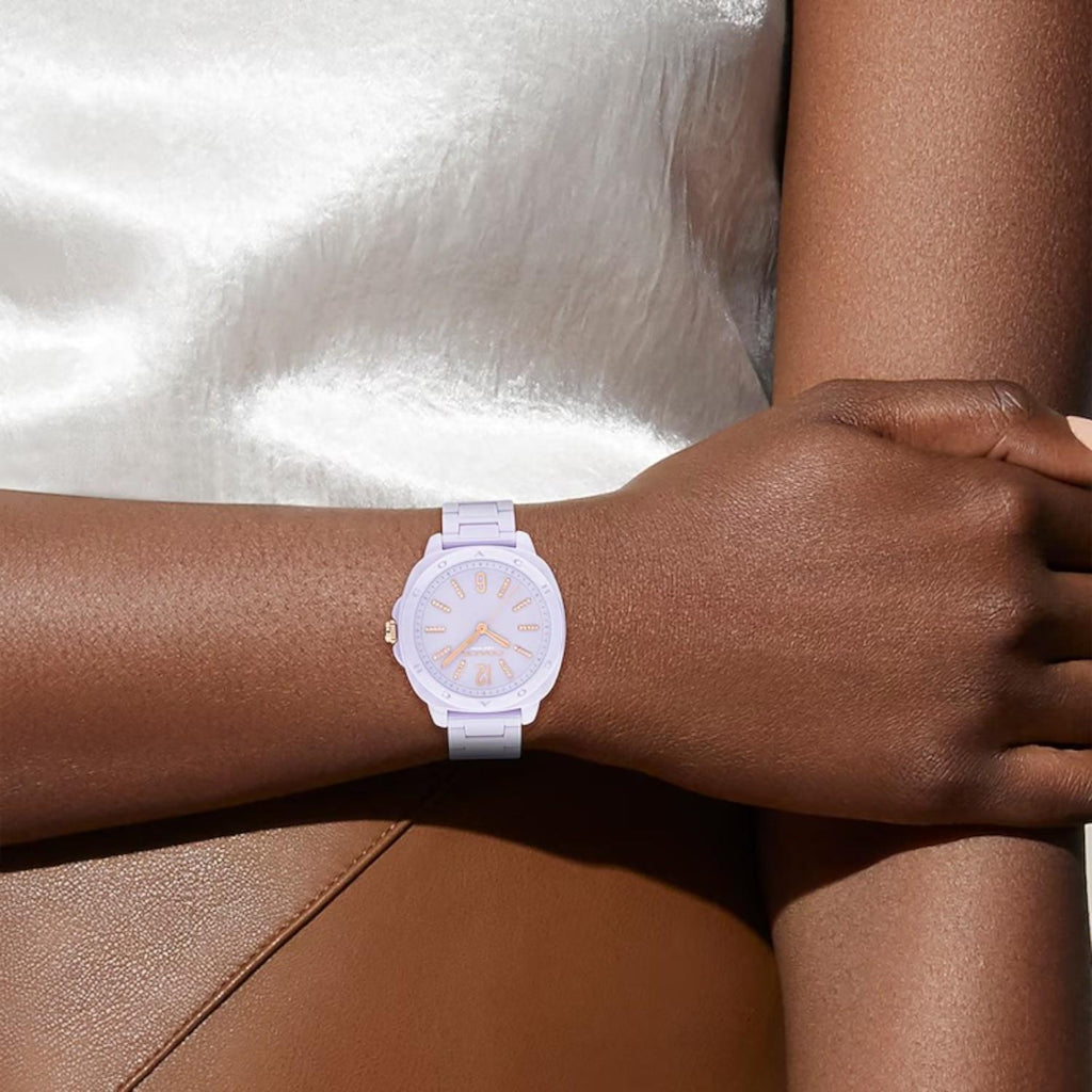 Kitt Women Quartz Lavender Dial Analog Ceramic Watch 14504481