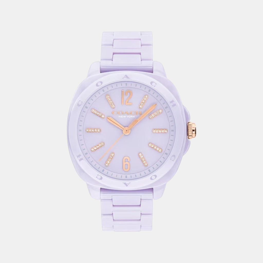 Kitt Women Quartz Lavender Dial Analog Ceramic Watch 14504481