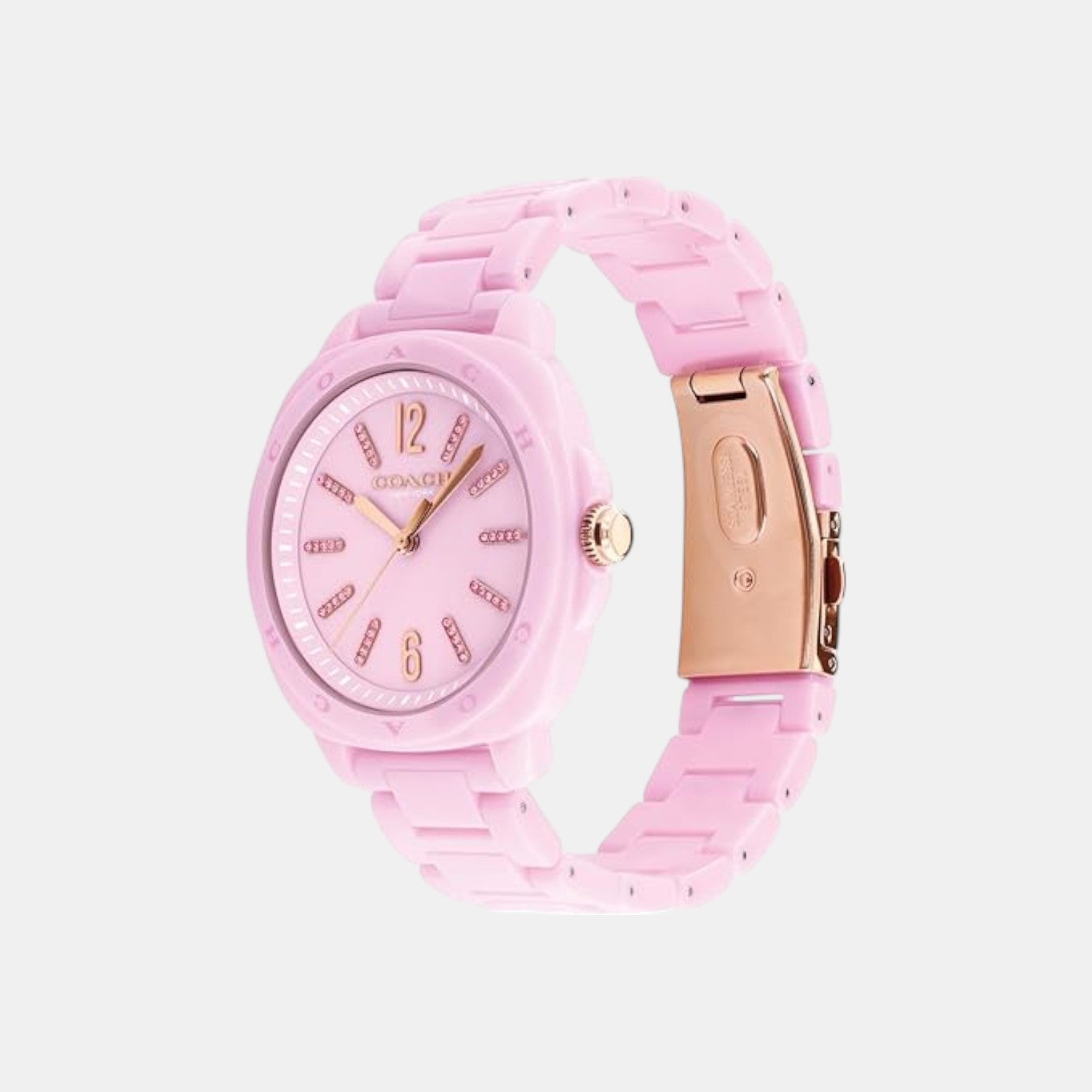 Coach Kitt Women Quartz Pink Dial Analog Ceramic Watch 14504482