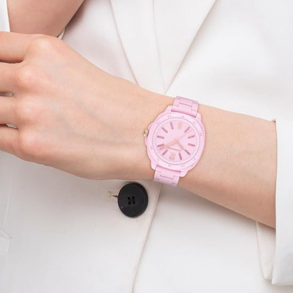 Kitt Women Quartz Pink Dial Analog Ceramic Watch 14504482