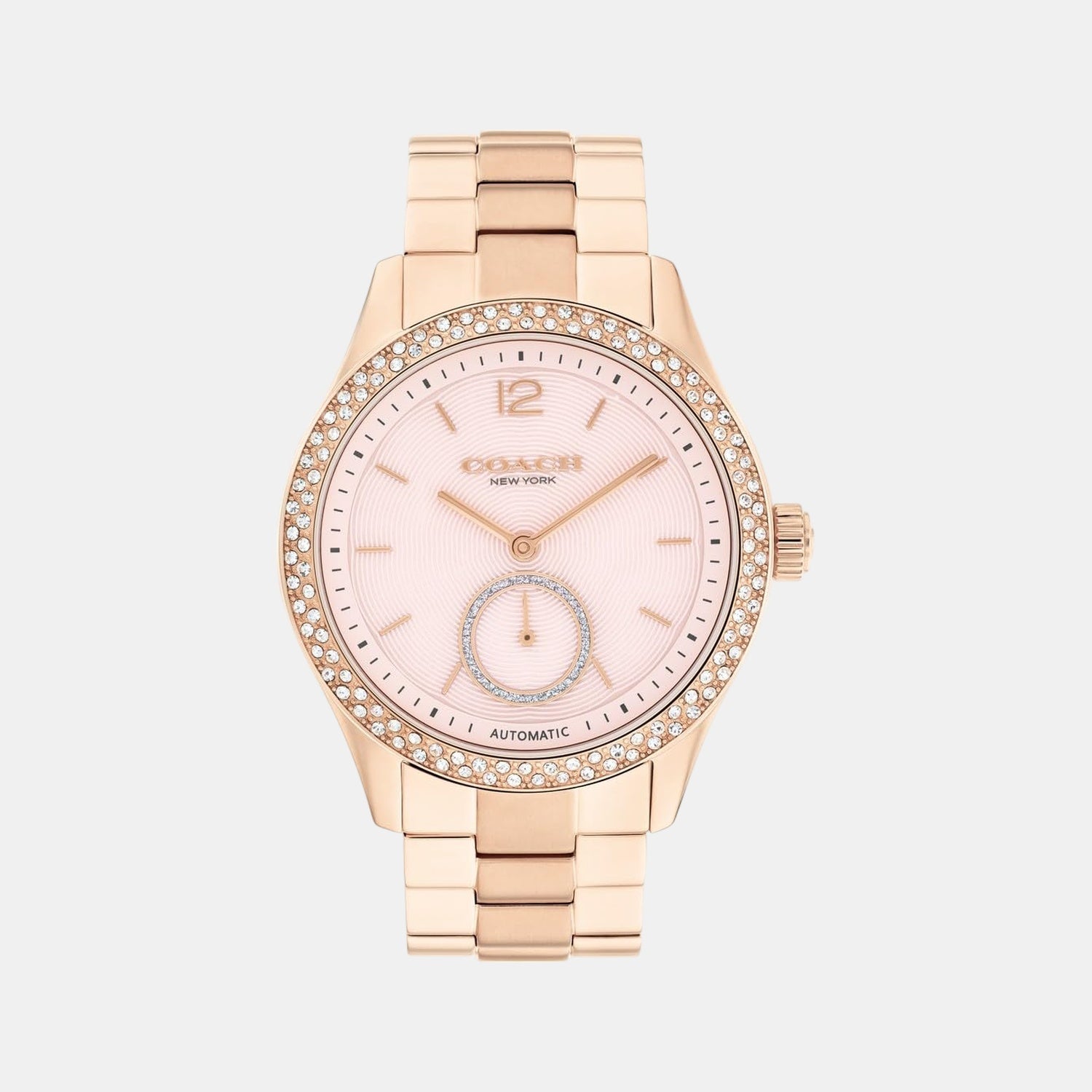 Brooks Women Automatic Pink Dial Analog Stainless Steel Watch 14504488