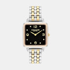 Cass Women Quartz Black Dial Analog Stainless Steel Watch 14504496