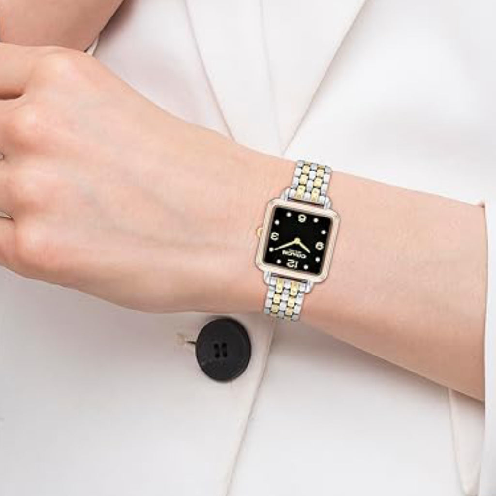 Cass Women Quartz Black Dial Analog Stainless Steel Watch 14504496