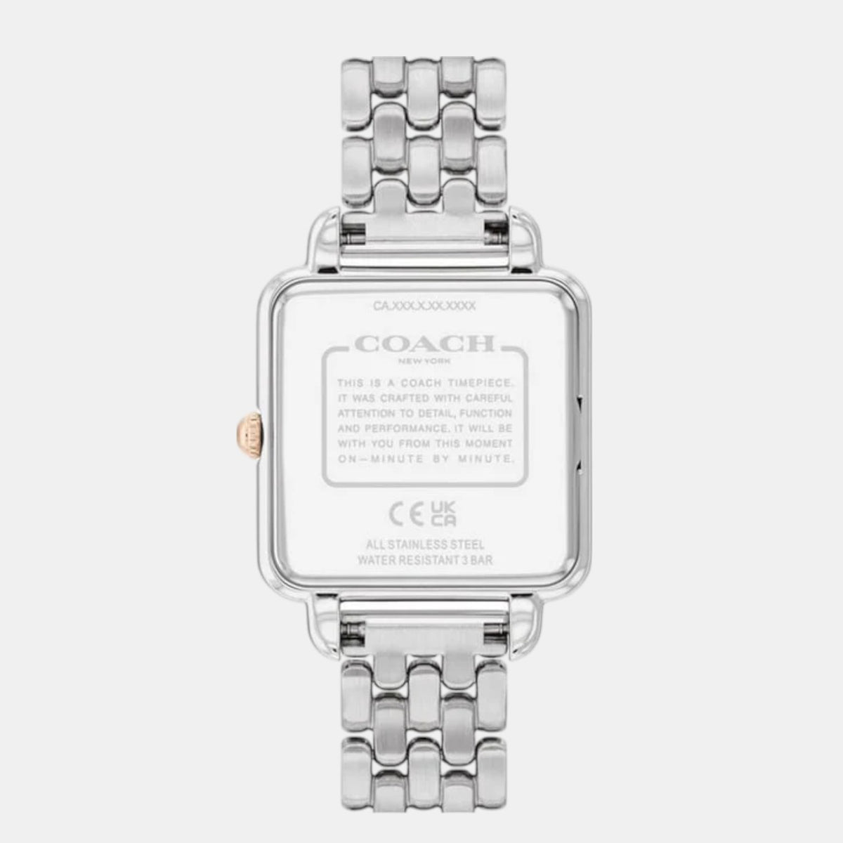 Cass Women Quartz Pink Dial Analog Stainless Steel Watch 14504497