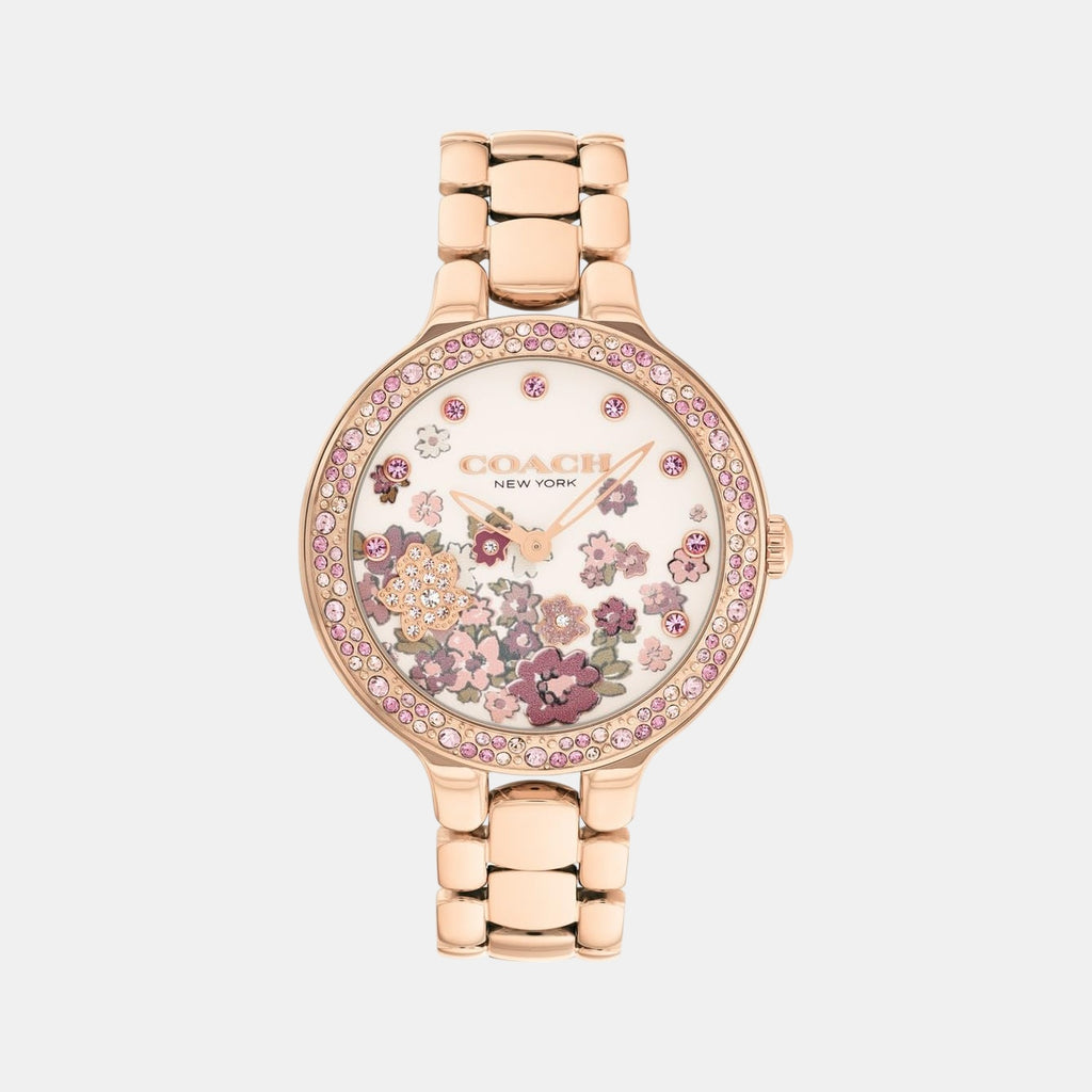 Chelsea Women Quartz Pink Dial Analog Stainless Steel Watch 14504498