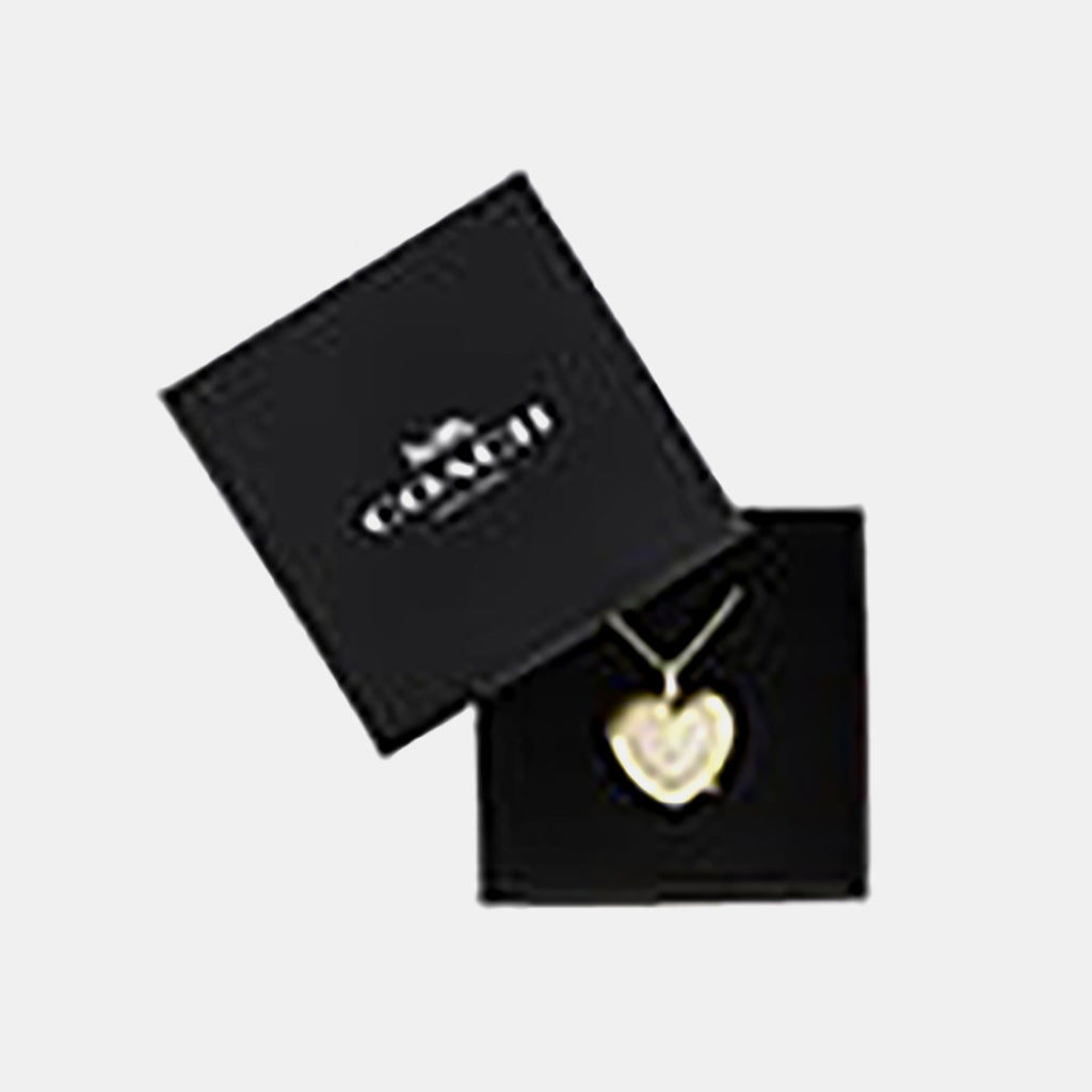 Heart Watch Necklace Women Quartz Gold Dial Analog Stainless Steel Watch 14504513