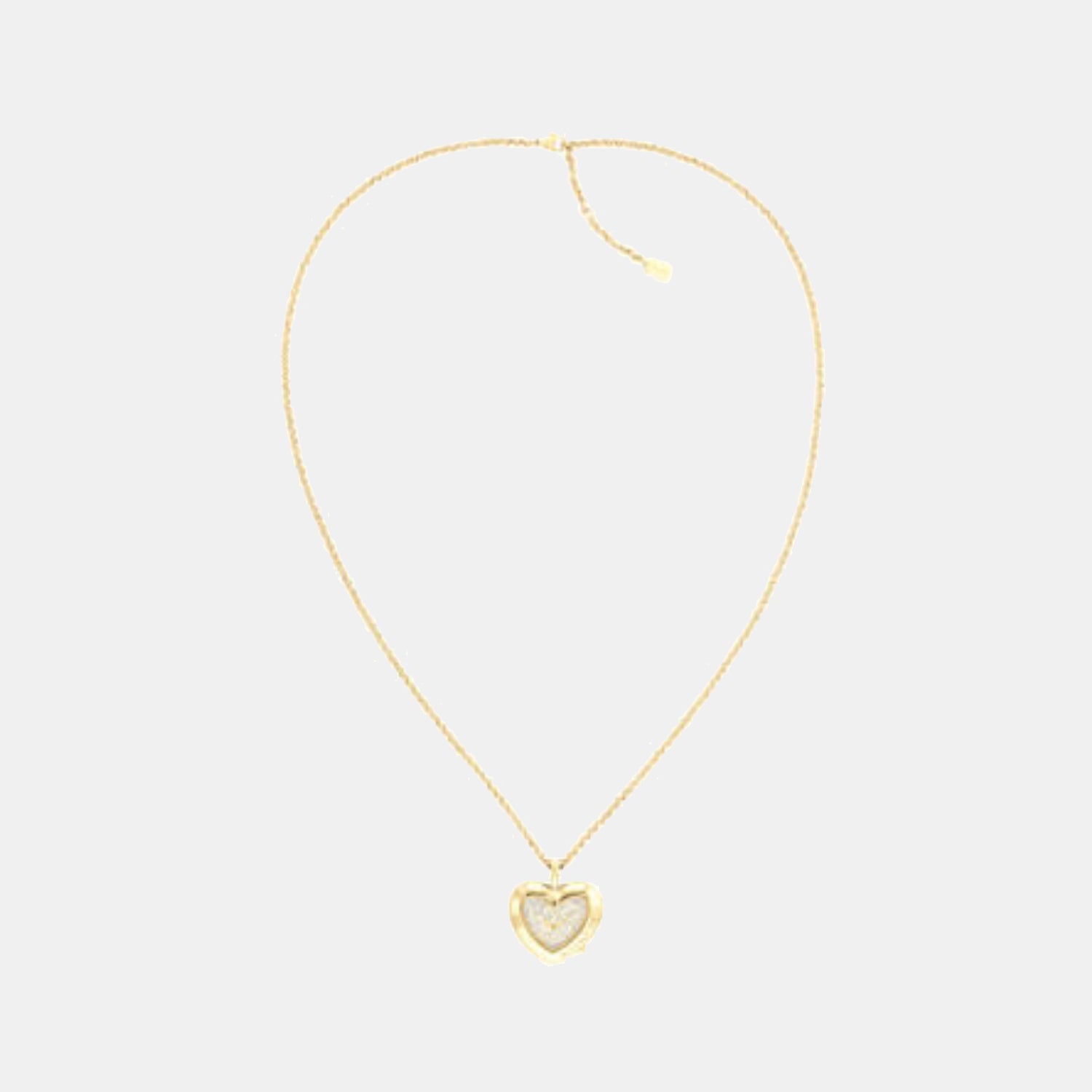 Heart Watch Necklace Women Quartz Thin Gold Dial Analog Stainless Steel Watch 14504513