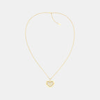 Heart Watch Necklace Women Quartz Thin Gold Dial Analog Stainless Steel Watch 14504513