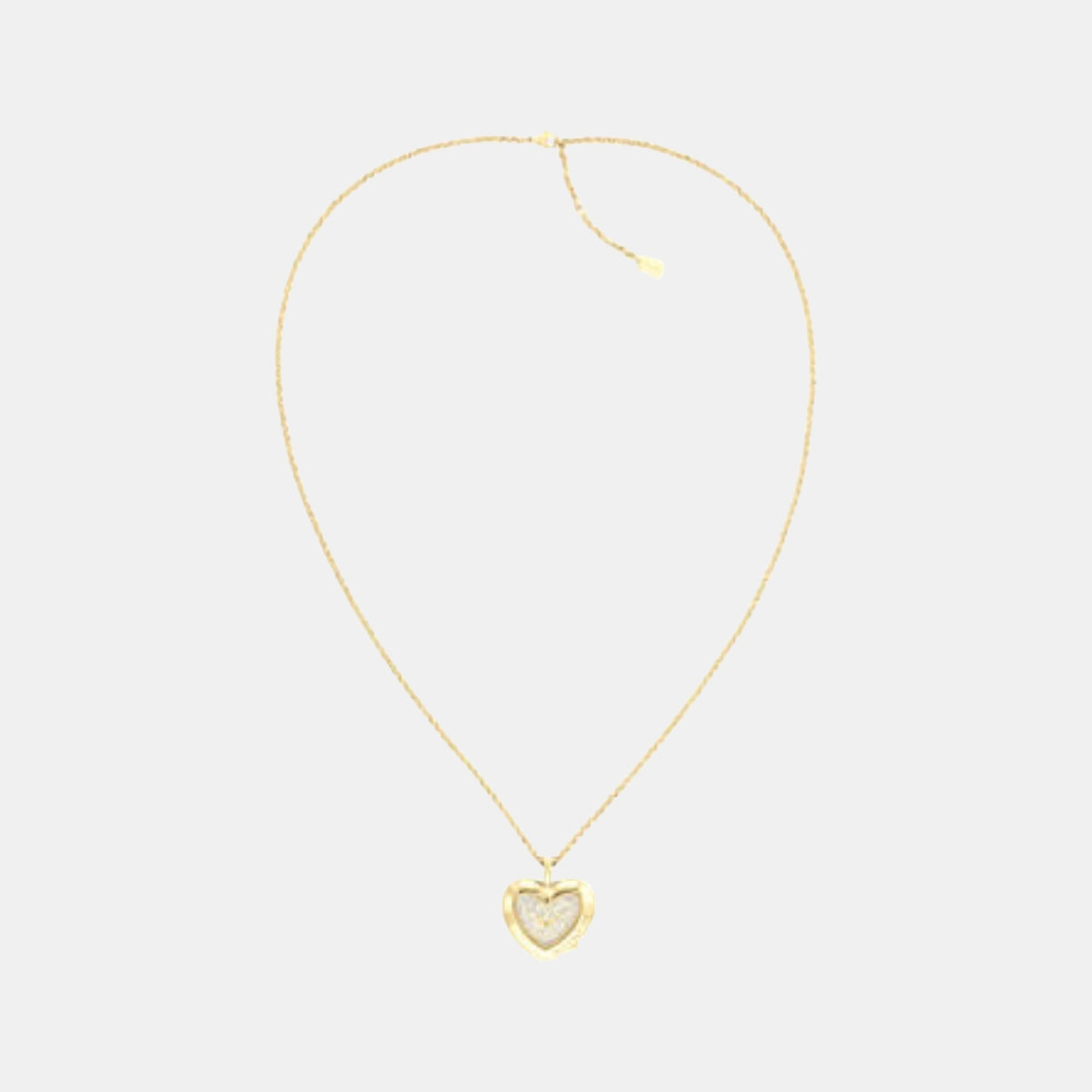Heart Watch Necklace Women Quartz Gold Dial Analog Stainless Steel Watch 14504513