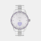 Brooks Women Automatic Lavender Dial Analog Stainless Steel Watch 14504522