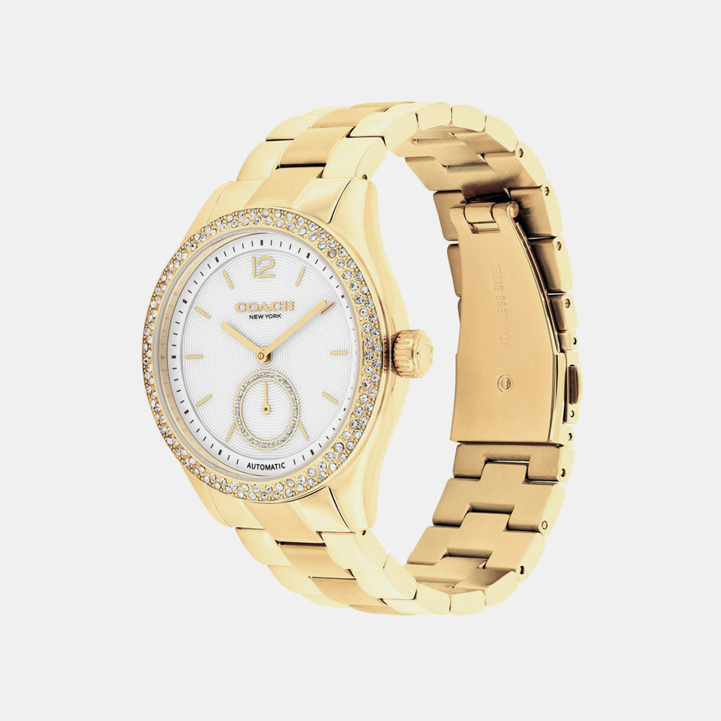 Brooks Women Automatic White Dial Analog Stainless Steel Watch 14504527