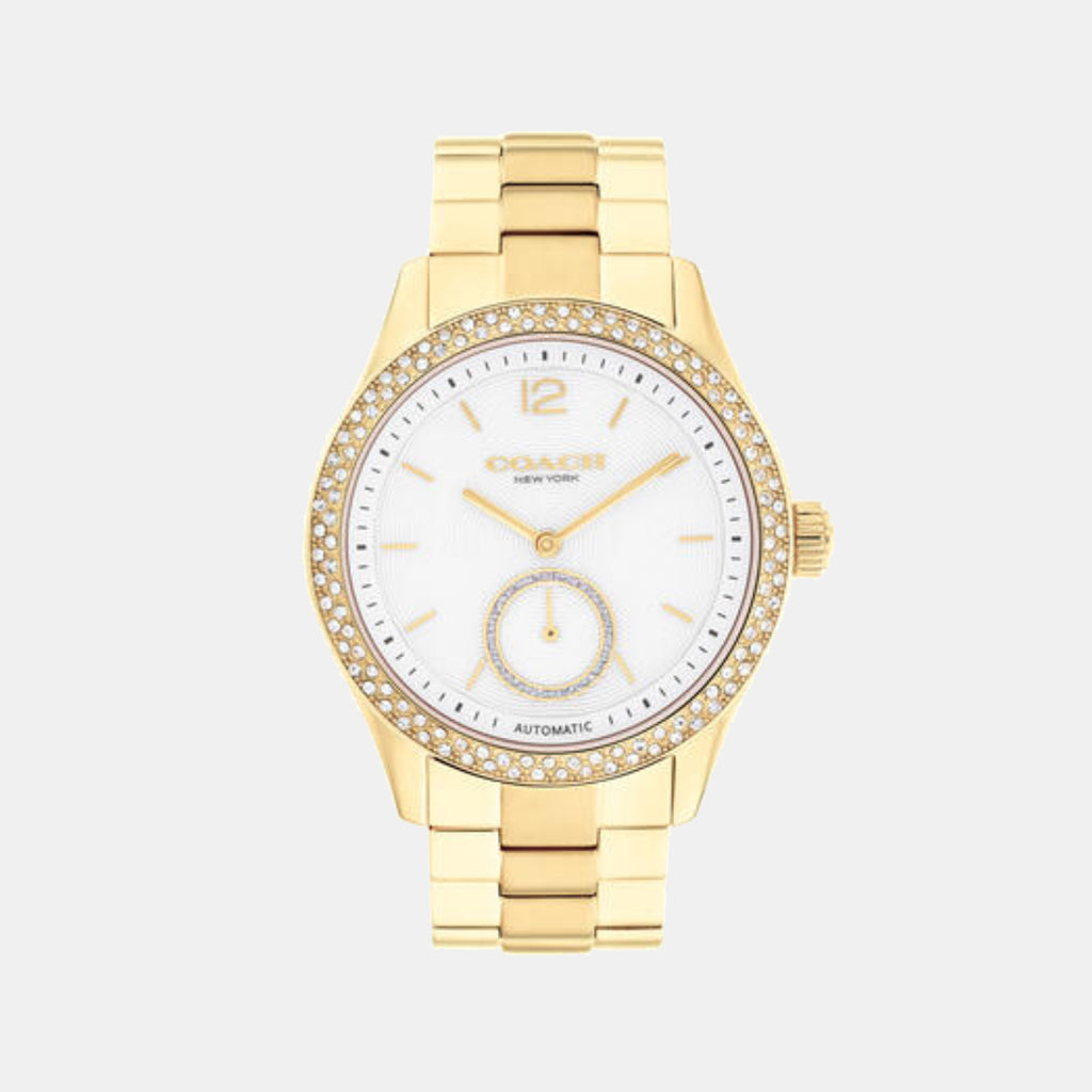 Brooks Women Automatic White Dial Analog Stainless Steel Watch 14504527