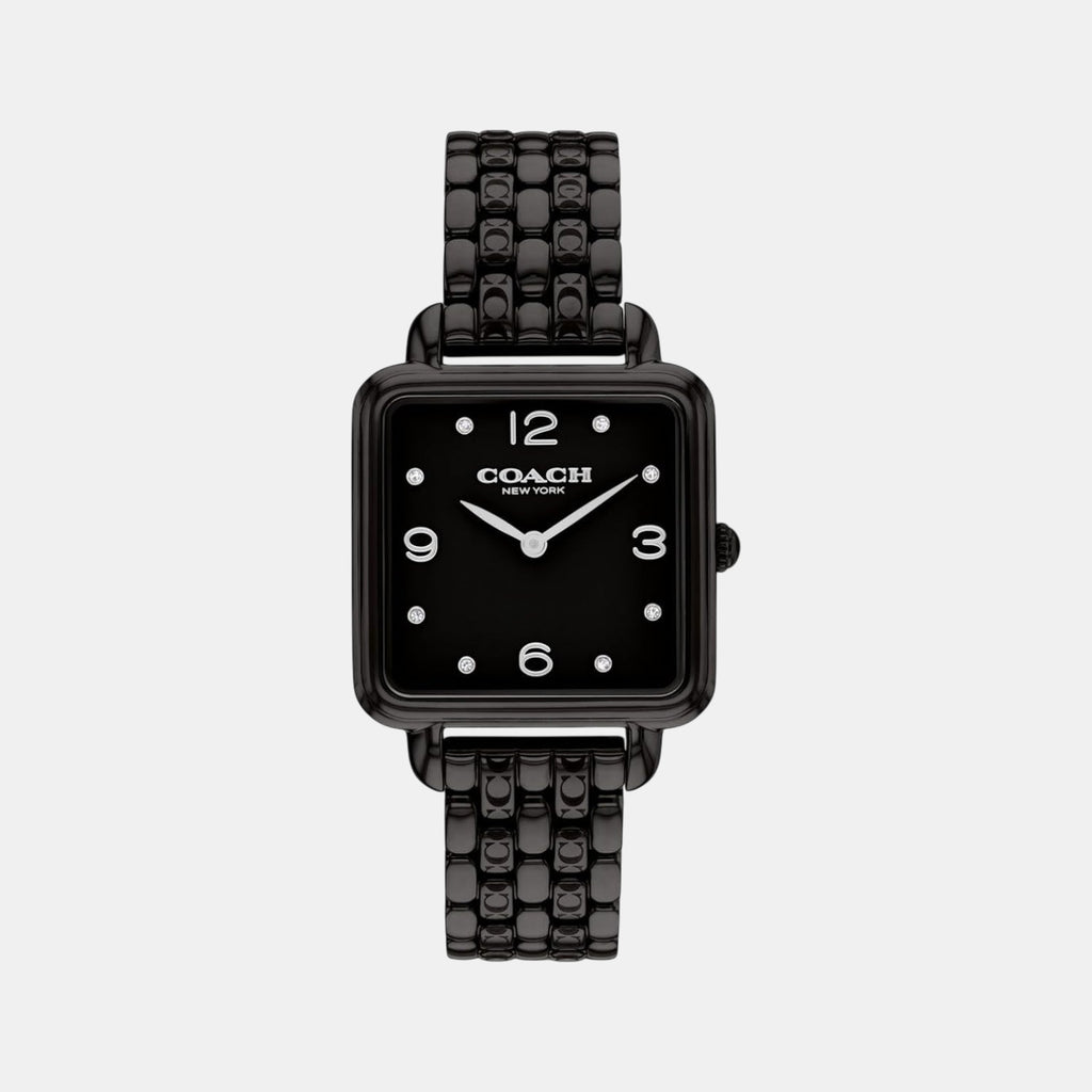 Cass Women Quartz Black Dial Analog Stainless Steel Watch 14504533