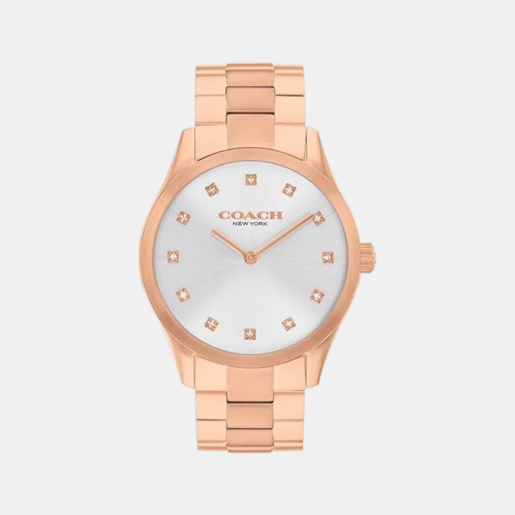 Brooks Women Quartz Silver & White Dial Analog Stainless Steel Watch 14504538