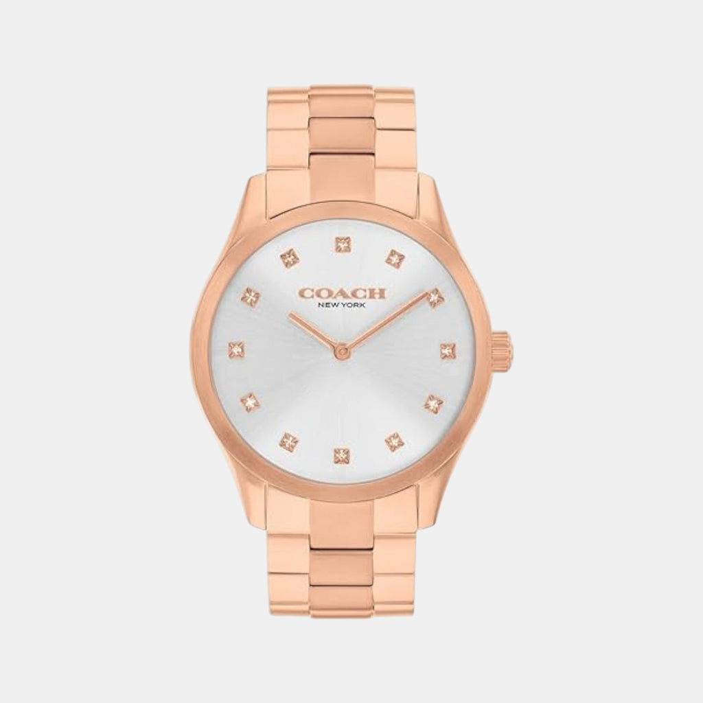 Brooks Women Quartz Silver & White Dial Analog Stainless Steel Watch 14504538