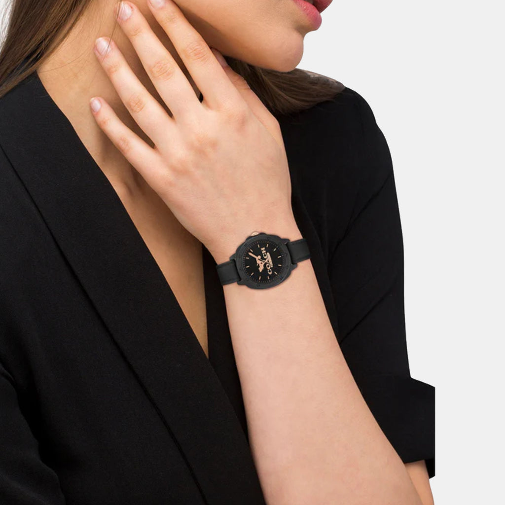 Kitt Women Quartz Black Dial Analog Silicone Watch 14504539