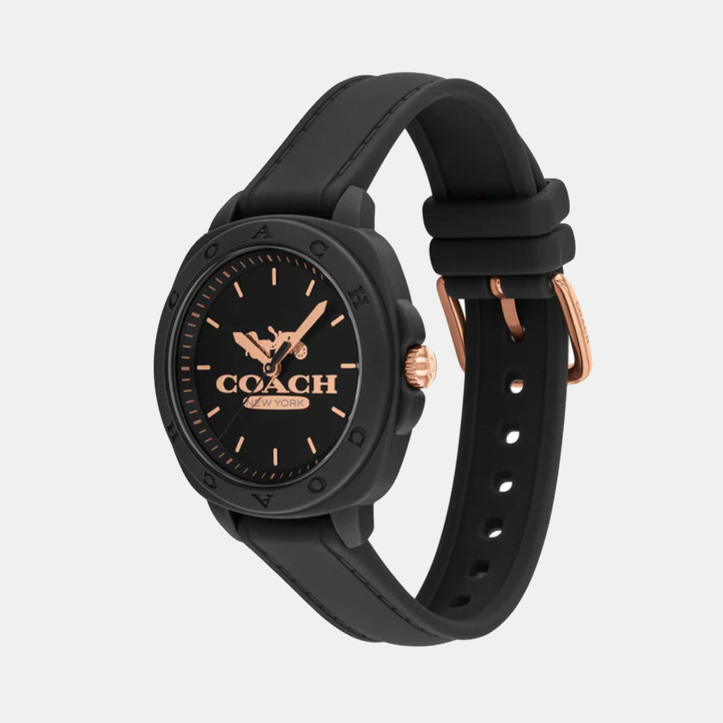 Kitt Women Quartz Black Dial Analog Silicone Watch 14504539