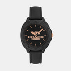 Kitt Women Quartz Black Dial Analog Silicone Watch 14504539