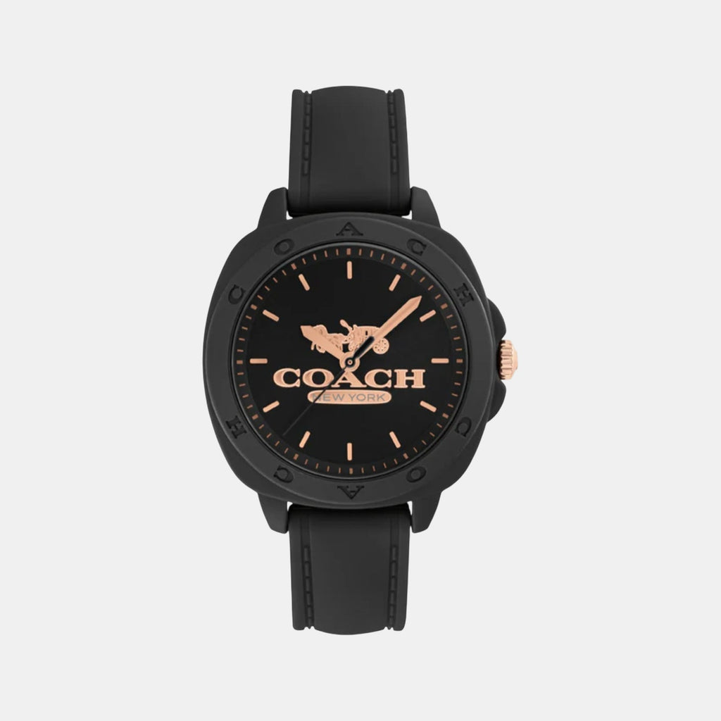 Kitt Women Quartz Black Dial Analog Silicone Watch 14504539